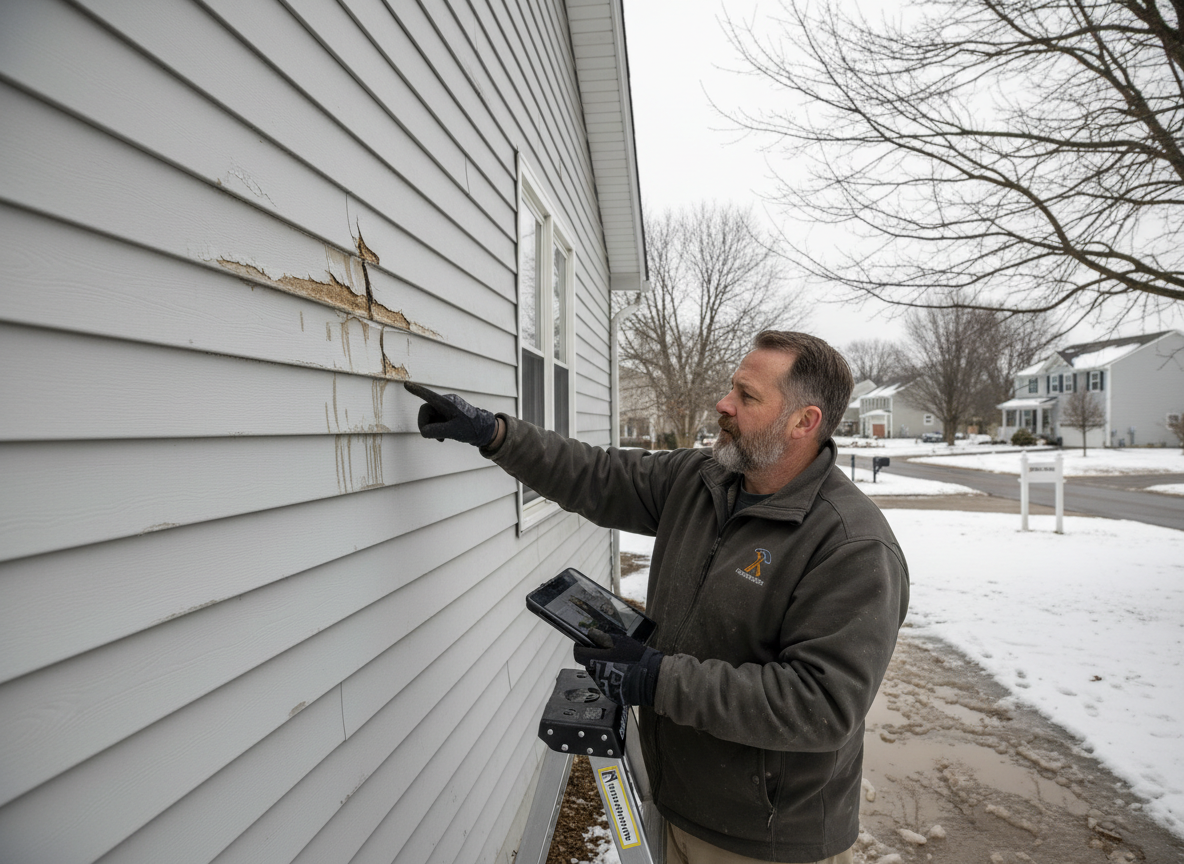 Inspecting Siding After Winter Storms in Montgomery Ohio