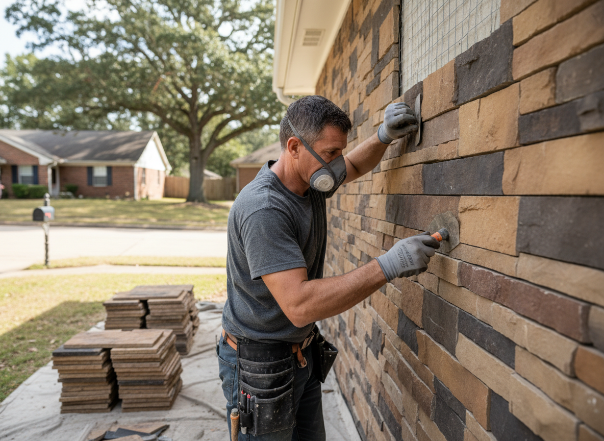 fake stone siding in Montgomery